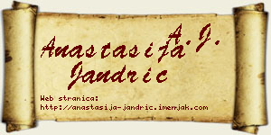 Anastasija Jandrić vizit kartica